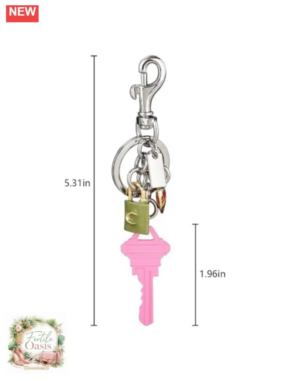 Cute Purse Charm for Handbags, Durable Brass Bag Accessory Keychain